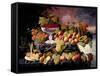 Fruit Still Life in a Landscape, c.1862-72-Severin Roesen-Framed Stretched Canvas