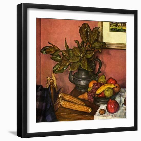 "Fruit Still Life,"November 1, 1950-Luigi Lucioni-Framed Giclee Print