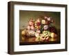 Fruit Still-Life with Roses and Honeycomb, 1904-Robert Spear Dunning-Framed Giclee Print