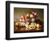 Fruit Still-Life with Roses and Honeycomb, 1904-Robert Spear Dunning-Framed Giclee Print