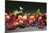 Fruit Still Life with Stone-Fruit, Berries and Leaves-Foodcollection-Mounted Photographic Print