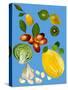 Fruit & veggies 2020 (cutout)-Sarah Thompson-Engels-Stretched Canvas
