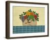 Fruit with Dark and Lt. Blue Tablecloth-Debbie McMaster-Framed Giclee Print