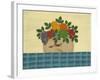 Fruit with Dark and Lt. Blue Tablecloth-Debbie McMaster-Framed Giclee Print