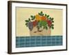 Fruit with Dark and Lt. Blue Tablecloth-Debbie McMaster-Framed Giclee Print