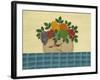 Fruit with Dark and Lt. Blue Tablecloth-Debbie McMaster-Framed Giclee Print