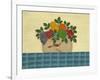 Fruit with Dark and Lt. Blue Tablecloth-Debbie McMaster-Framed Giclee Print