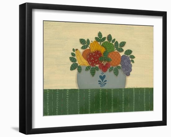 Fruit with Dark Green Tablecloth-Debbie McMaster-Framed Giclee Print