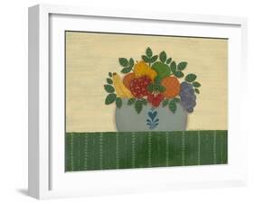Fruit with Dark Green Tablecloth-Debbie McMaster-Framed Giclee Print
