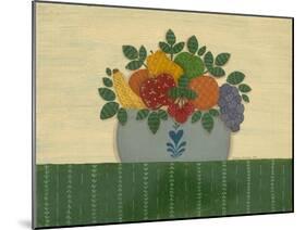 Fruit with Dark Green Tablecloth-Debbie McMaster-Mounted Giclee Print