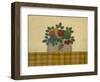 Fruit with Gold and Brown Tablecloth-Debbie McMaster-Framed Giclee Print