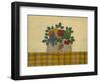 Fruit with Gold and Brown Tablecloth-Debbie McMaster-Framed Giclee Print