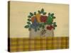 Fruit with Gold and Brown Tablecloth-Debbie McMaster-Stretched Canvas