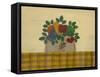 Fruit with Gold and Brown Tablecloth-Debbie McMaster-Framed Stretched Canvas