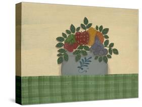 Fruit with Green Tablecloth-Debbie McMaster-Stretched Canvas