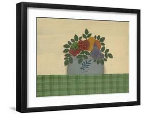 Fruit with Green Tablecloth-Debbie McMaster-Framed Giclee Print