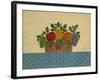 Fruit with Lt. Blue Tablecloth-Debbie McMaster-Framed Giclee Print