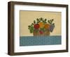 Fruit with Lt. Blue Tablecloth-Debbie McMaster-Framed Giclee Print