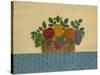 Fruit with Lt. Blue Tablecloth-Debbie McMaster-Stretched Canvas