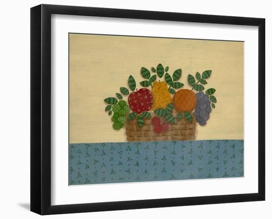 Fruit with Lt. Blue Tablecloth-Debbie McMaster-Framed Giclee Print