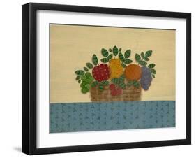 Fruit with Lt. Blue Tablecloth-Debbie McMaster-Framed Giclee Print