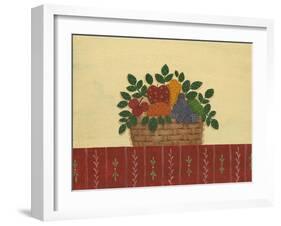 Fruit with Red Tablecloth-Debbie McMaster-Framed Giclee Print