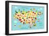 Fruit World Map Eurasia-coffeee_in-Framed Premium Giclee Print