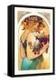 Fruit-Alphonse Mucha-Framed Stretched Canvas