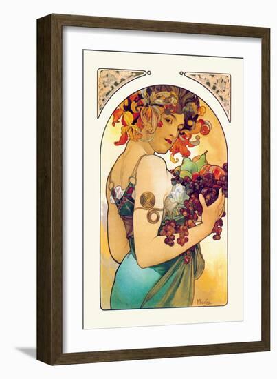 Fruit-Alphonse Mucha-Framed Art Print