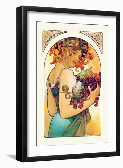 Fruit-Alphonse Mucha-Framed Art Print