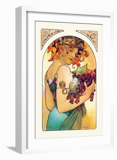 Fruit-Alphonse Mucha-Framed Art Print