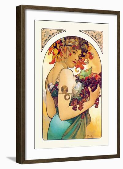 Fruit-Alphonse Mucha-Framed Art Print