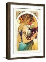 Fruit-Alphonse Mucha-Framed Art Print