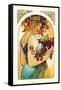 Fruit-Alphonse Mucha-Framed Stretched Canvas