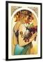 Fruit-Alphonse Mucha-Framed Art Print