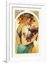 Fruit-Alphonse Mucha-Framed Art Print