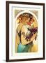 Fruit-Alphonse Mucha-Framed Art Print