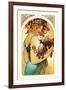 Fruit-Alphonse Mucha-Framed Art Print