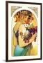 Fruit-Alphonse Mucha-Framed Art Print