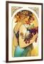 Fruit-Alphonse Mucha-Framed Art Print