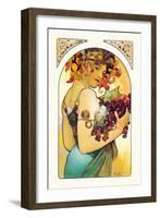 Fruit-Alphonse Mucha-Framed Art Print