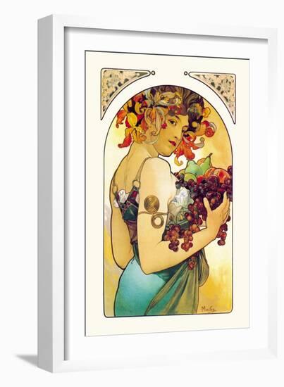 Fruit-Alphonse Mucha-Framed Art Print