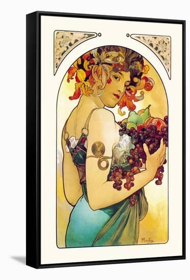 Fruit-Alphonse Mucha-Framed Stretched Canvas