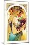 Fruit-Alphonse Mucha-Mounted Premium Giclee Print