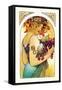 Fruit-Alphonse Mucha-Framed Stretched Canvas