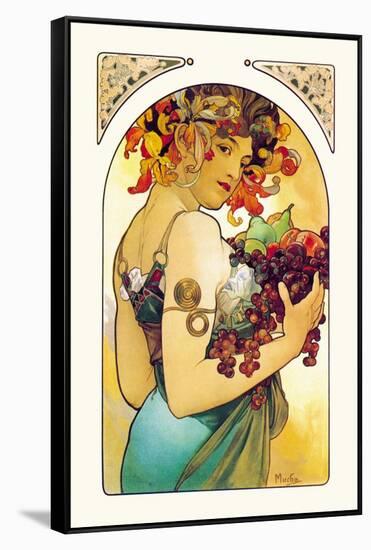 Fruit-Alphonse Mucha-Framed Stretched Canvas