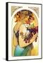 Fruit-Alphonse Mucha-Framed Stretched Canvas