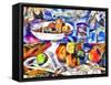 fruits and glass ,2017-Alex Caminker-Framed Stretched Canvas
