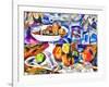 fruits and glass ,2017-Alex Caminker-Framed Giclee Print