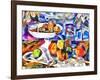 fruits and glass ,2017-Alex Caminker-Framed Giclee Print